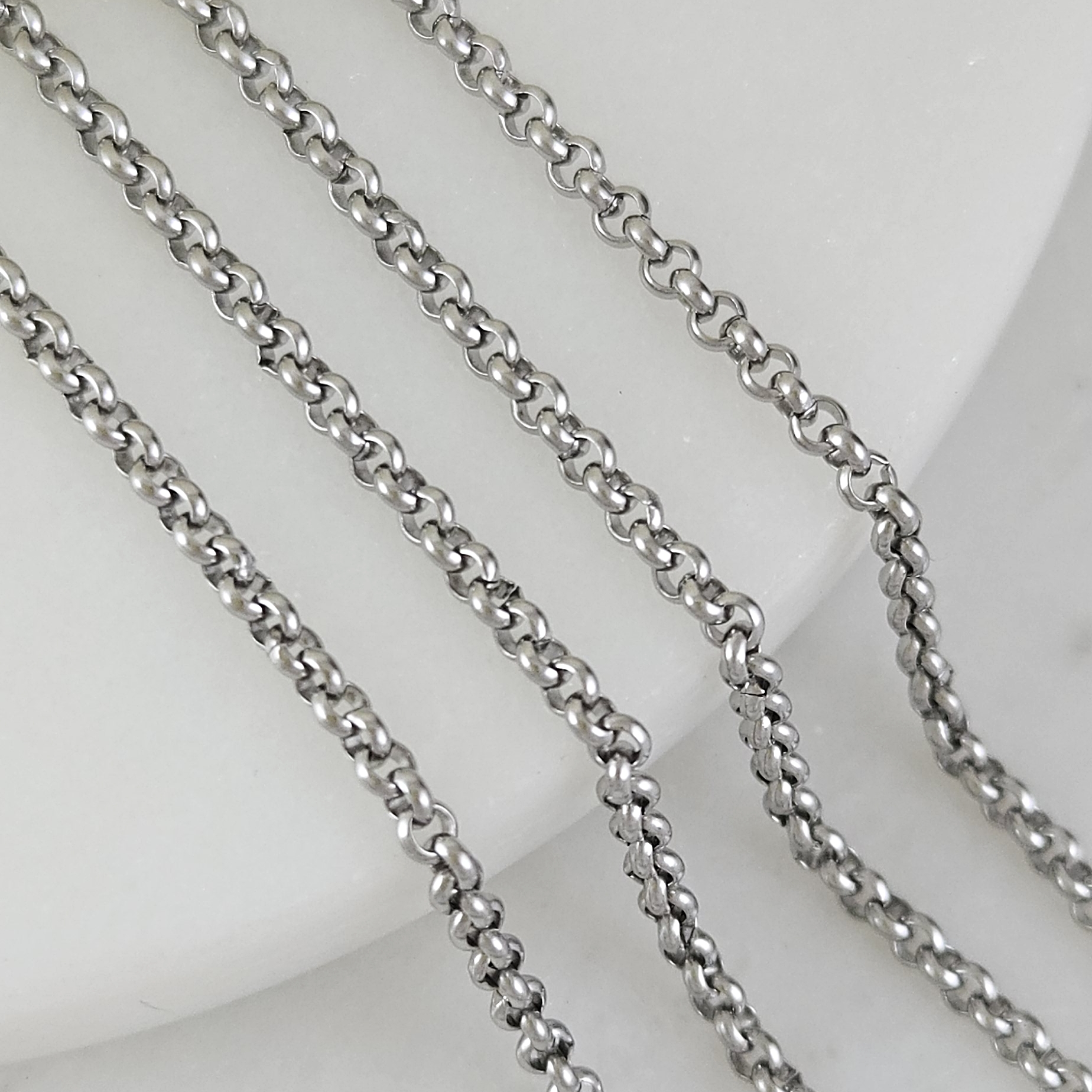 50 см Цепь роло 2 мм нержавеющая сталь (6498/2) купить с доставкой по России | Интернет-магазин Viva Beads