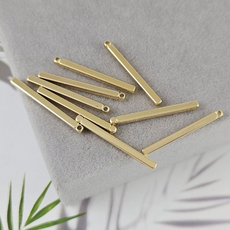 Подвеска палочка 25x2x2 мм позолота 14К (4283-25-З) купить с доставкой по России | Интернет-магазин Viva Beads