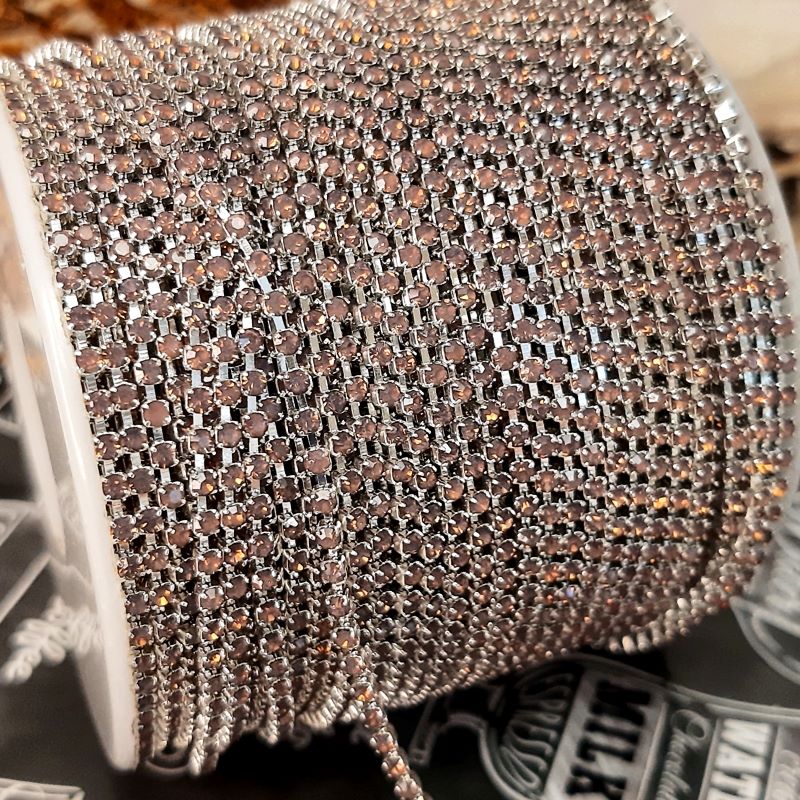 50 см Стразовая цепь SS 4.5 1.7 мм опал (4267) купить с доставкой по России | Интернет-магазин Viva Beads