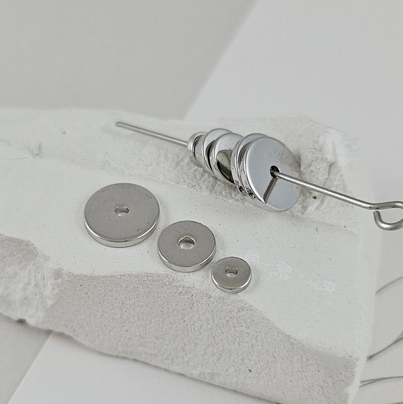 1 шт. Бусина разделитель диск 6 мм родиевое покрытие (9433-6-Р) купить с доставкой по России | Интернет-магазин Viva Beads