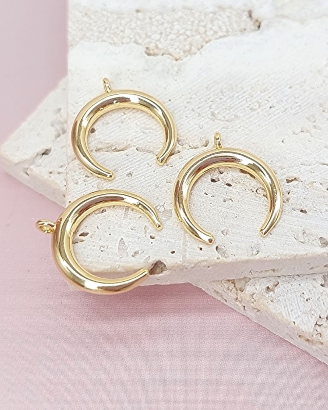 УЦЕНКА Подвеска Лунница 16х14.2 мм позолота (8058-З-УЦ) купить с доставкой по России | Интернет-магазин Viva Beads