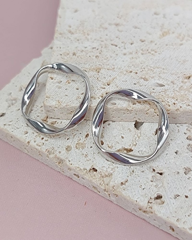 УЦЕНКА Кольцо коннектор 22 мм родиевое покр. (8156-22-Р-УЦ)