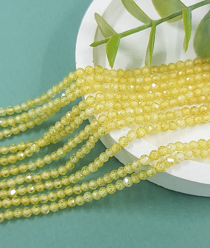 Нить 18 см Фианиты (цирконы) 3 мм желтый (5472-Ж) купить в Воронеже  | Заказать в интернет-магазине Viva Beads
