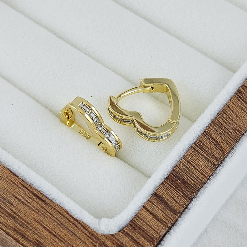 Швензы кольца, бублики, конго 13.6х13.4х2.6 мм Сердце с фианитами, позолота 14К (10239-З) купить с доставкой по России | Интернет-магазин Viva Beads