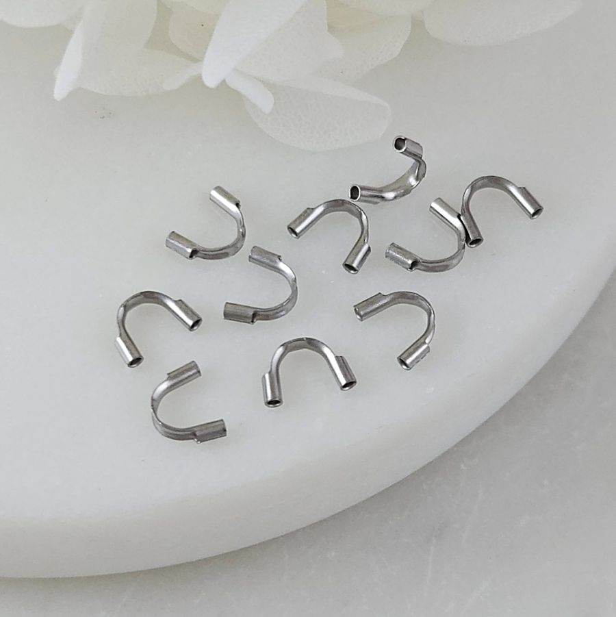 1 шт. Защита тросика, протектор 4.5x5.8x1.3 мм, нержавеющая сталь (9886) купить с доставкой по России | Интернет-магазин Viva Beads