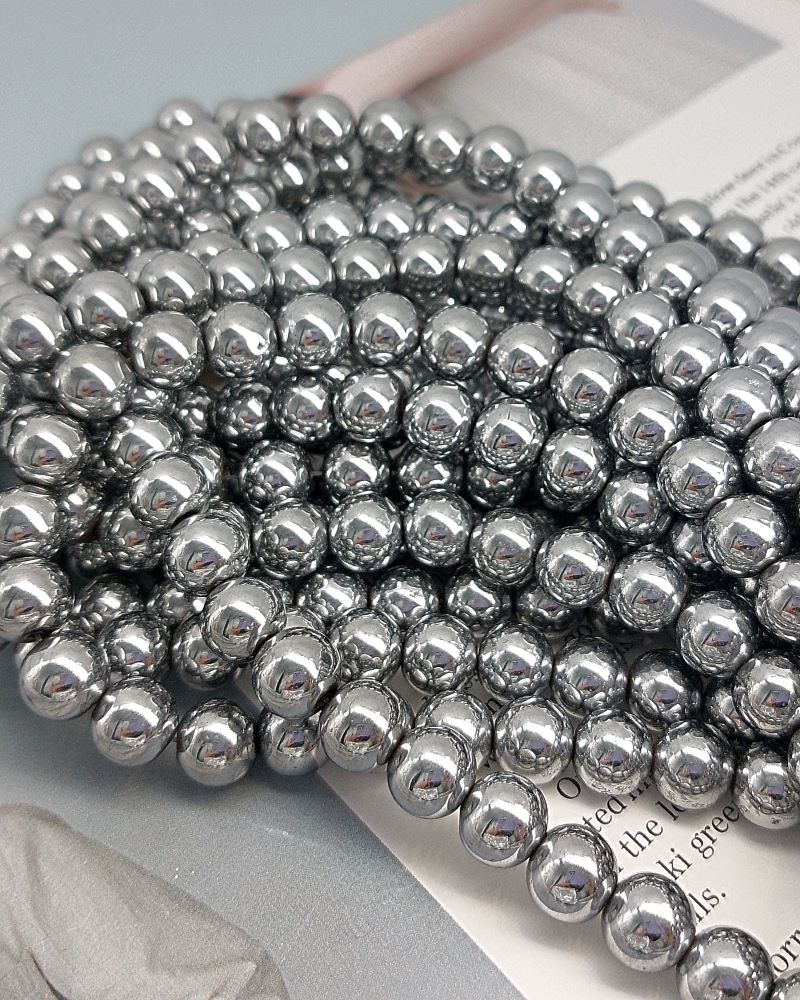 Нить 20 см Гематит магнитный гладкая бусина 10 мм цвет платина (6000-10) купить в Воронеже | Заказать в интернет-магазине Viva Beads
