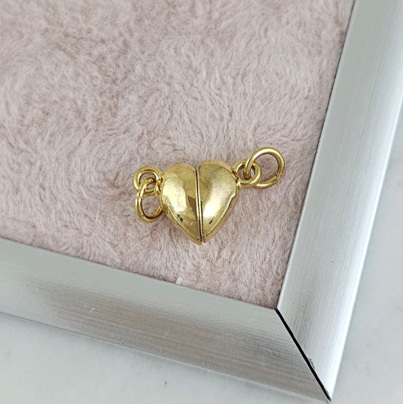 УЦЕНКА Замок магнитный Сердце 9.5x14.5x6.5 мм позолота 18к (8493-З-УЦ)
