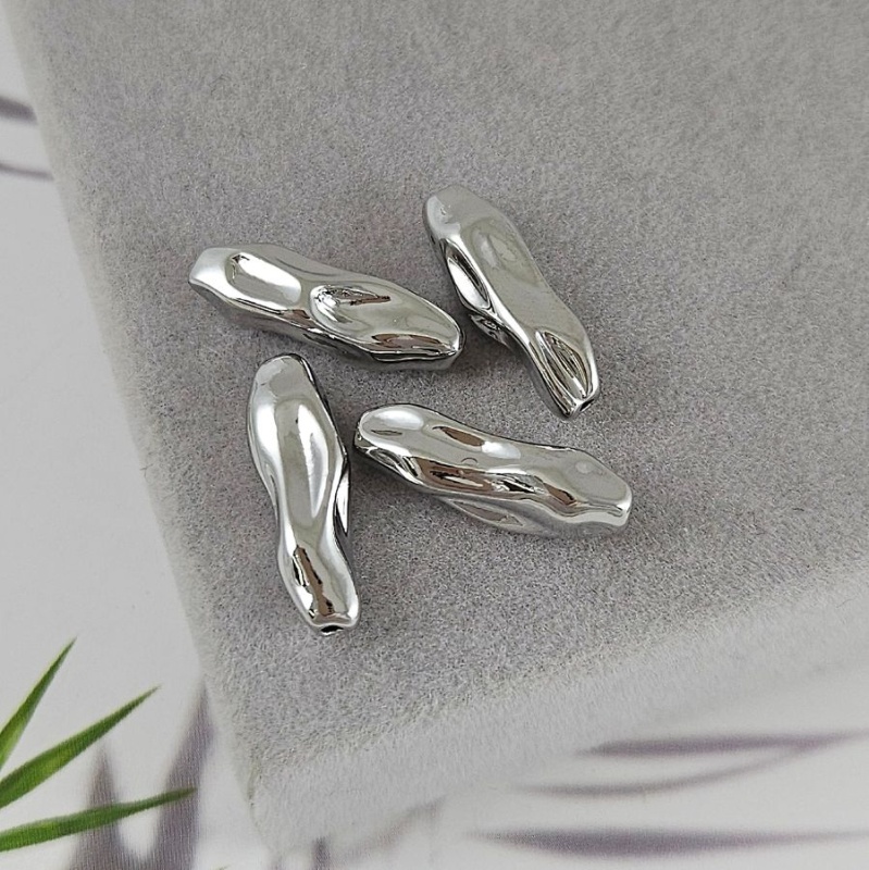 УЦЕНКА 1 шт. Бусина разделитель фри форм 19.2x6 мм родиевое покрытие (8660-Р-УЦ) купить с доставкой по России | Интернет-магазин Viva Beads