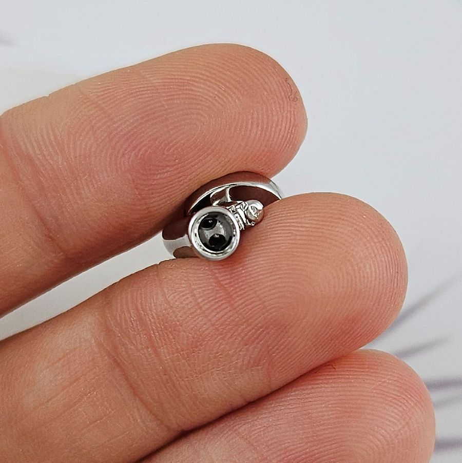 Замок карабин с кольцом 20 мм, родиевое покрытие (7583-Р) купить в Воронеже | Заказать в интернет-магазине Viva Beads
