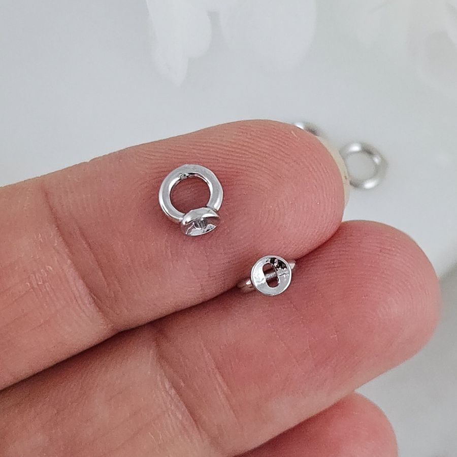 1 шт. Концевик шапочка с кольцом 6х5.5 мм родиевое покрытие (9581-6-Р) купить с доставкой по России | Интернет-магазин Viva Beads