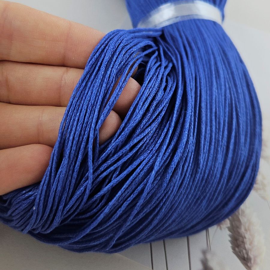5 м Шнур вощеный 1 мм синий (2010-СИН) купить | Заказать в интернет-магазине Viva Beads
