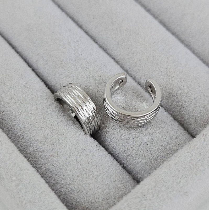 1 шт. Кафф на ухо 11.8х4.3 мм родиевое покрытие (10200-Р) купить с доставкой по России | Интернет-магазин Viva Beads