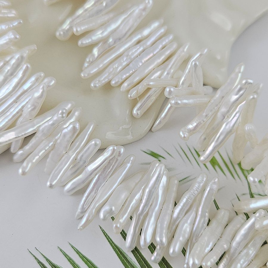 5 шт. Жемчуг натуральный барокко 22-29х2-4 мм палочки , АА белый (1006-Б) купить в #REGION_P# | Заказать в интернет-магазине Viva Beads
