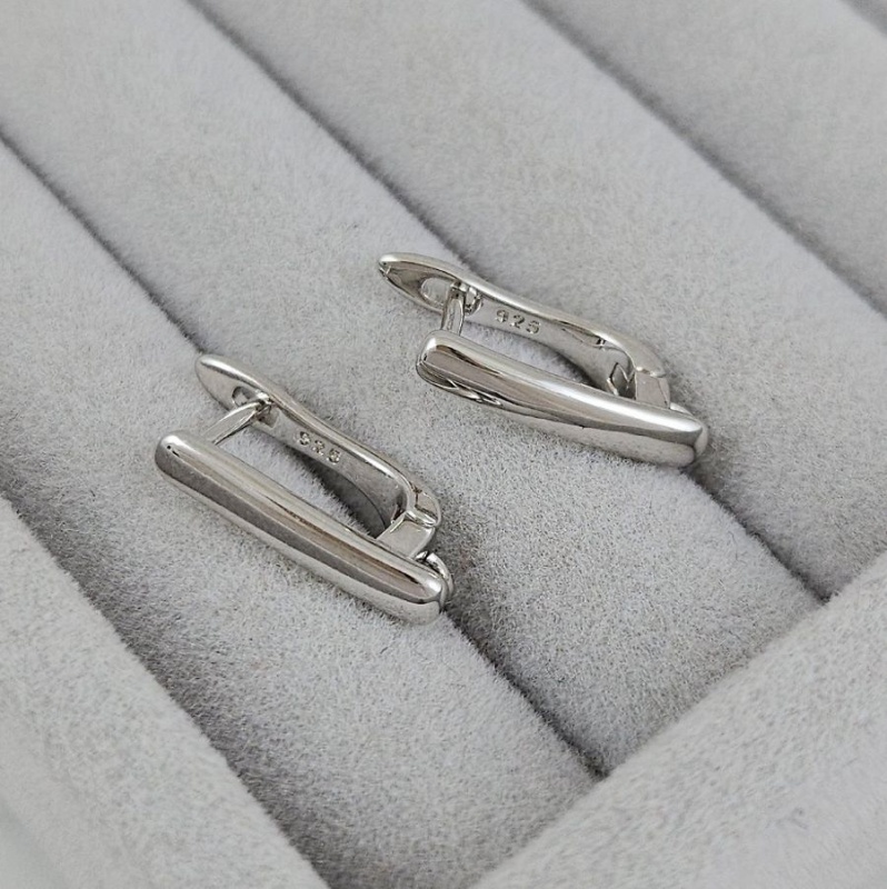 Швензы с английским замком базовые 16х3 мм родиевое покрытие (5382-Р) швензы для серег купить с доставкой по России | Интернет-магазин Viva Beads