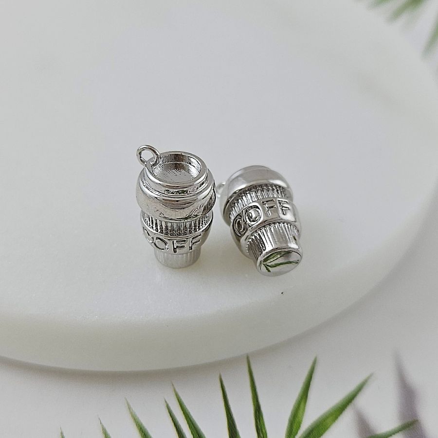 Подвеска Стакан термокружка 16.2x9.6 мм родиевое покрытие (9951-Р) Подвеска Стакан термокружка 16.2x9.6 мм родиевое покрытие (9951-Р)