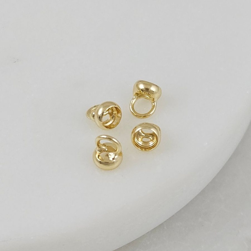 1 шт. Концевик кольцо 5.5х4.4 мм, позолота 14К (10192-З) купить с доставкой по России | Заказать в интернет-магазине Viva Beads
