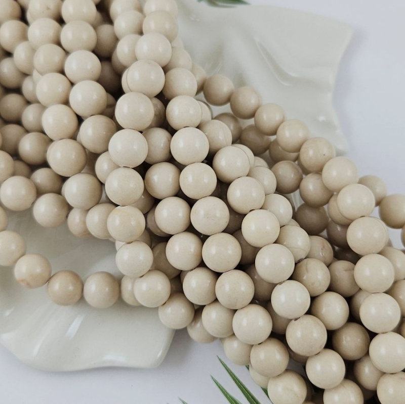 Нить 19 см Говлит натуральный ок. 8.5 мм, бусина гладкий шар (9996-8) купить в Воронеже | Заказать в интернет-магазине Viva Beads
