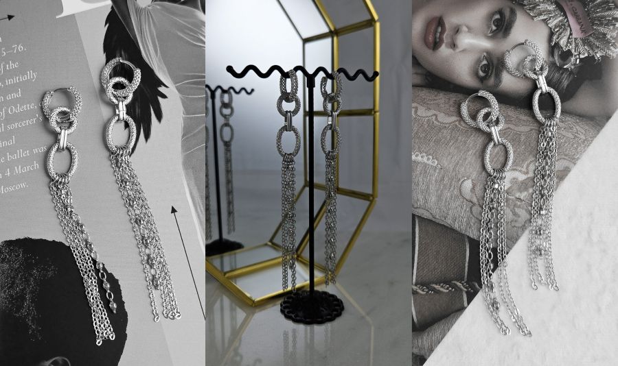 Акцентные серьги с цепями своими руками: просто, быстро и эффектно