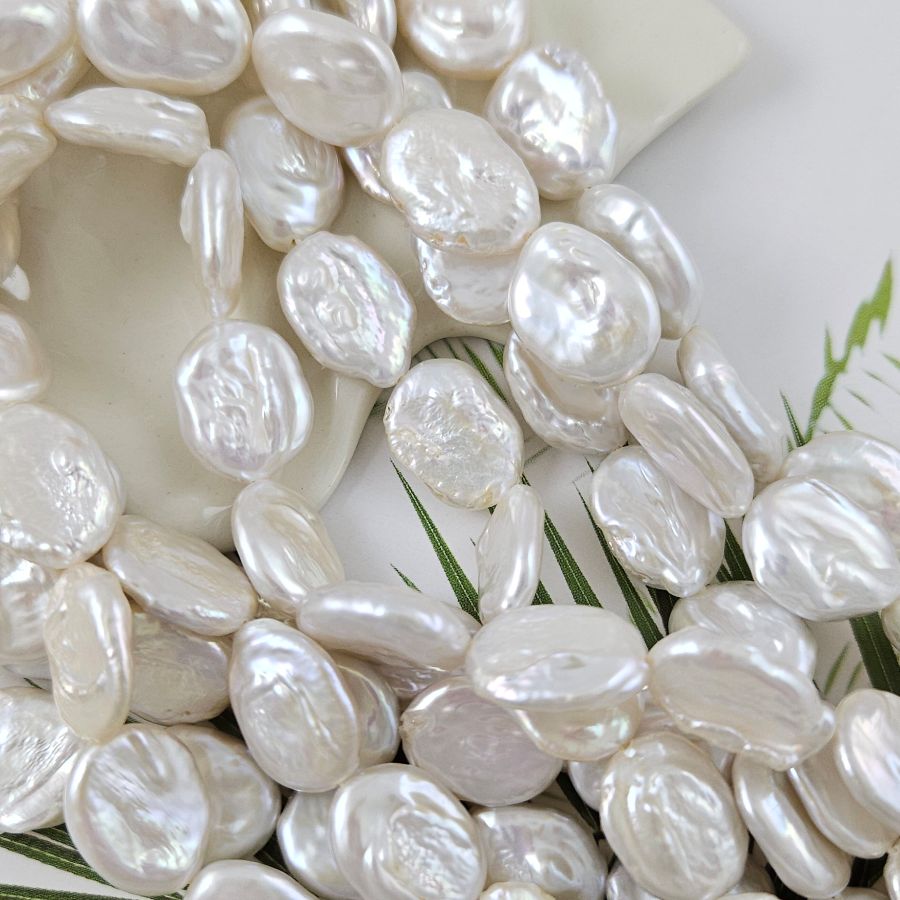 1 шт. Жемчуг натуральный барокко ок. 11-13х15-17 мм овальная монета,  АА белый (1007) купить в #REGION_P# | Заказать в интернет-магазине Viva Beads
