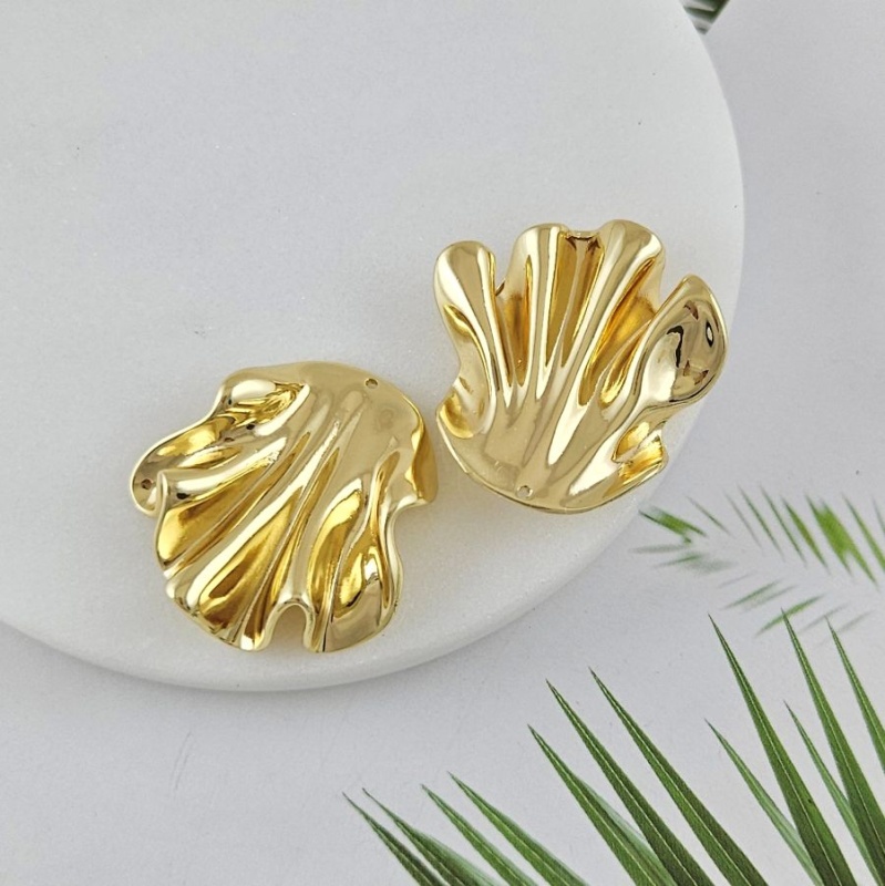 УЦЕНКА Подвеска Волнистая 31х30 мм, позолота 14К (10021-З-УЦ)