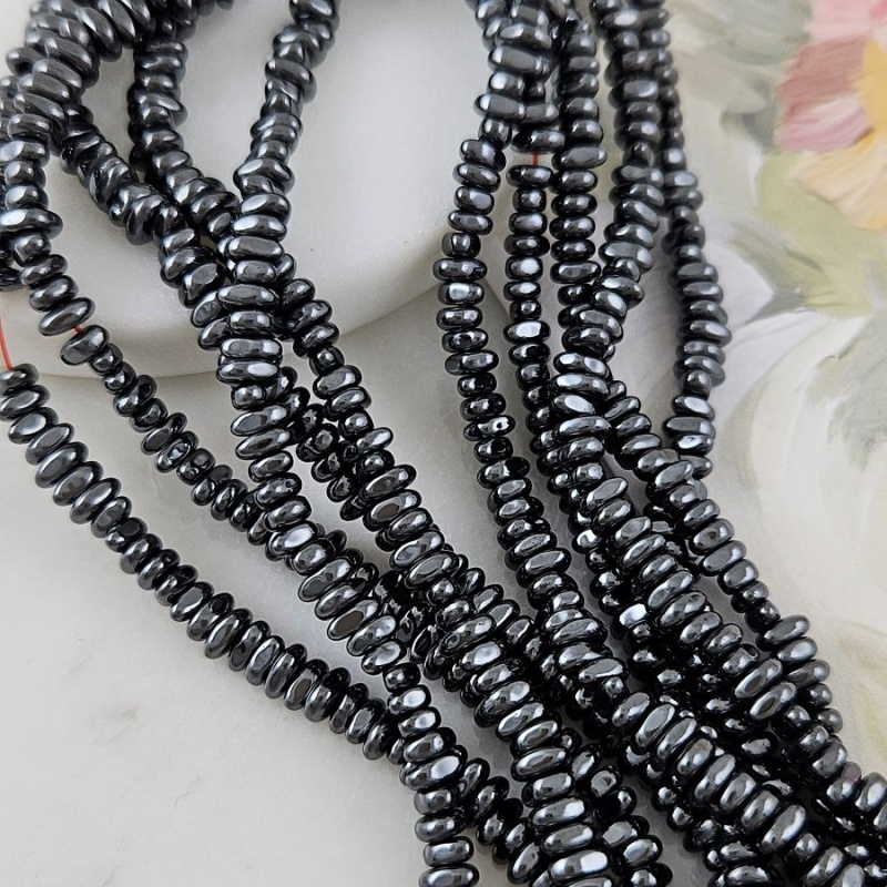 Нить 40 см Гематит, гематин ок. 5.5х4.5х2 мм, бусины фри форм, цвет черный (10158-Ч) для бижутерии купить с доставкой по России | Интернет‑магазин Viva Beads
