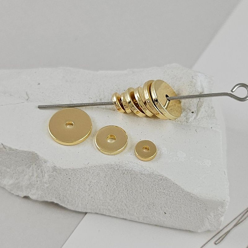 1 шт. Бусина разделитель диск 8 мм позолота 14К (9433-8-З) купить с доставкой по России | Интернет-магазин Viva Beads