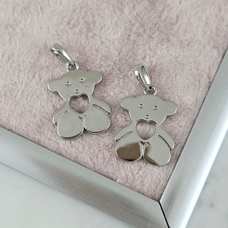 УЦЕНКА Подвеска Мишка 20.8х15 мм родиевое покрытие (10185-Р-УЦ)