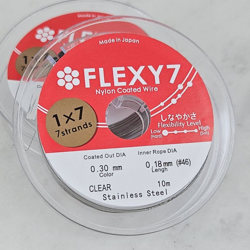 Катушка 10 м Тросик японский FLEXY 7 0.3 мм цвет стальной (6440-0.30-С-КАТ) купить с доставкой по России | Интернет-магазин Viva Beads