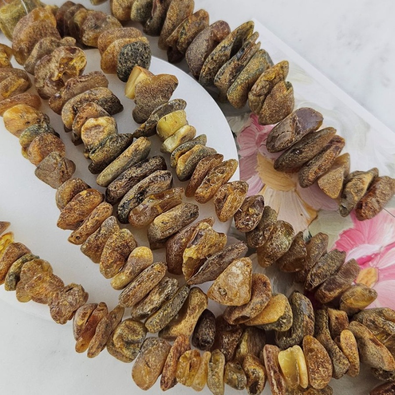 1 шт Янтарь натуральный кусочки 16-22х4-12 мм (10153-16/22) для бижутерии купить с доставкой по России | Интернет‑магазин Viva Beads
