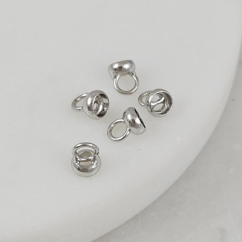 1 шт. Концевик кольцо 5.5х4.4 мм, родиевое покрытие (10192-Р) купить с доставкой по России | Заказать в интернет-магазине Viva Beads
