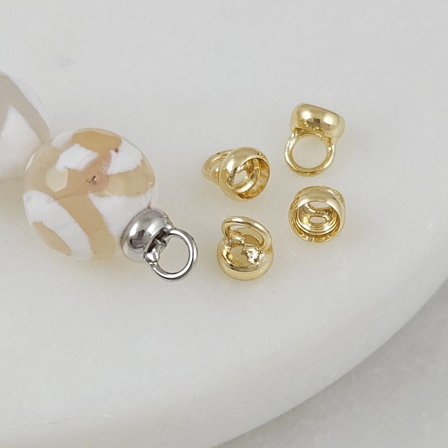 1 шт. Концевик кольцо 5.5х4.4 мм, позолота 14К (10192-З) купить с доставкой по России | Заказать в интернет-магазине Viva Beads
