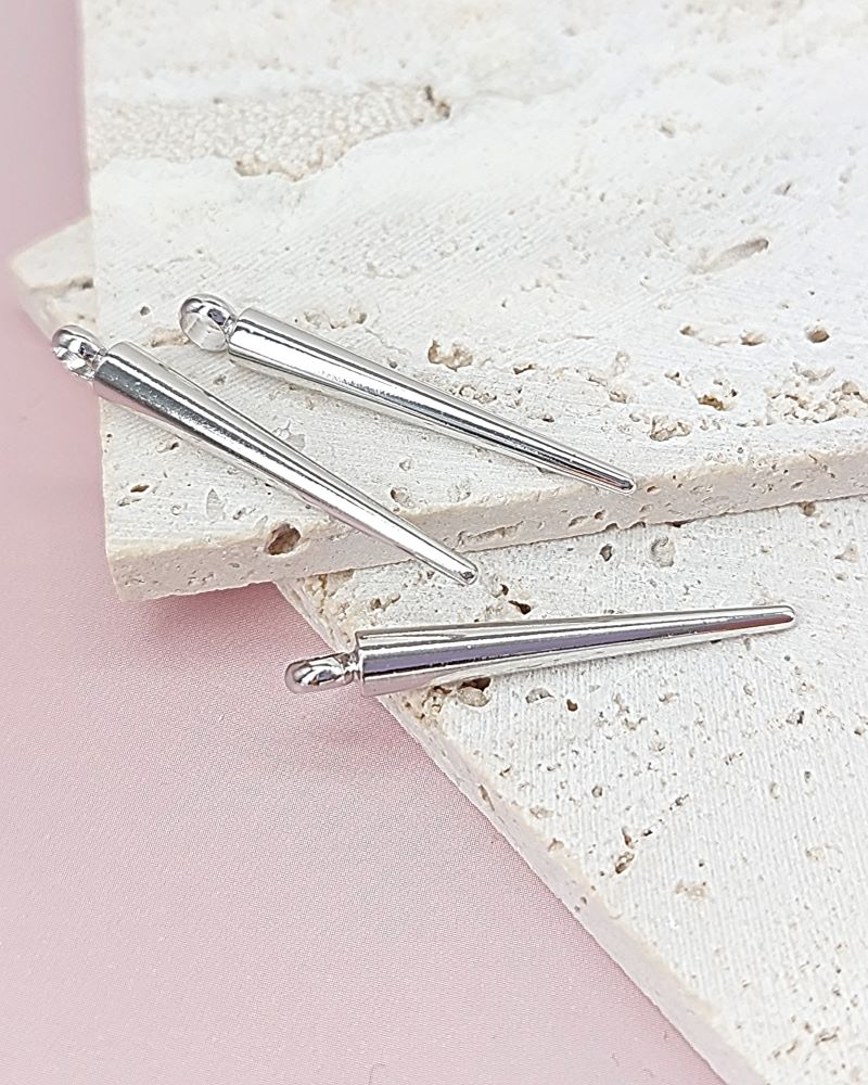 Подвеска Шип 36х4.4 мм родиевое покр. (8448-36-Р) купить с доставкой по России | Интернет-магазин Viva Beads