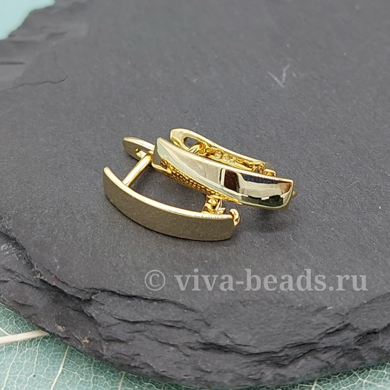 УЦЕНКА Швензы с замком 17.5х4 мм позолота (6468-З-УЦ) купить в Воронеже | Заказать в интернет-магазине Viva Beads
