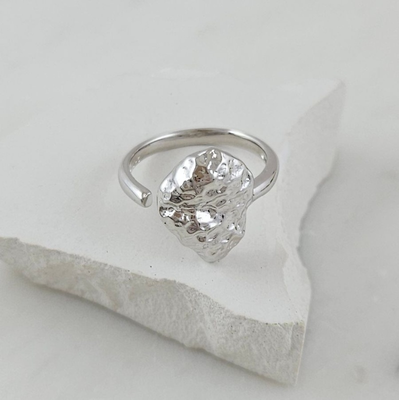 Кольцо Фри форм свободного размера с родиевым покрытием (10114-Р) купить с доставкой по России | Интернет-магазин Viva Beads