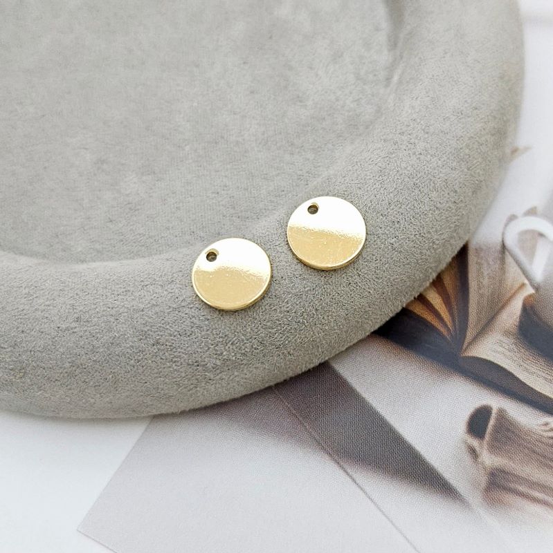 УЦЕНКА Подвеска круглая 12 мм позолота 14К (6747-З/12-УЦ) купить с доставкой по России | Интернет-магазин Viva Beads