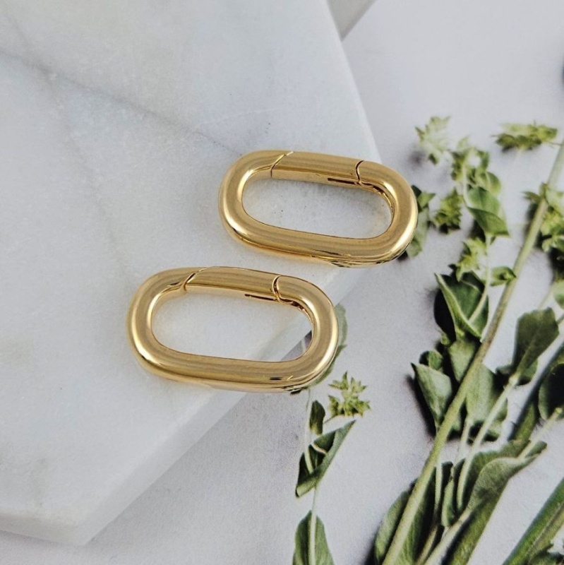 УЦЕНКА Замок карабин овальный 22х13 мм позолота 14К (9749-З/14К-УЦ) купить в Воронеже | Заказать в интернет-магазине Viva Beads
