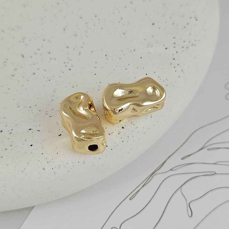 УЦЕНКА 1 шт. Бусина прямоугольная фри форм 17.7х9.9х8.1 мм позолота 14К (9476-18-З-УЦ) купить с доставкой по России | Интернет-магазин Viva Beads