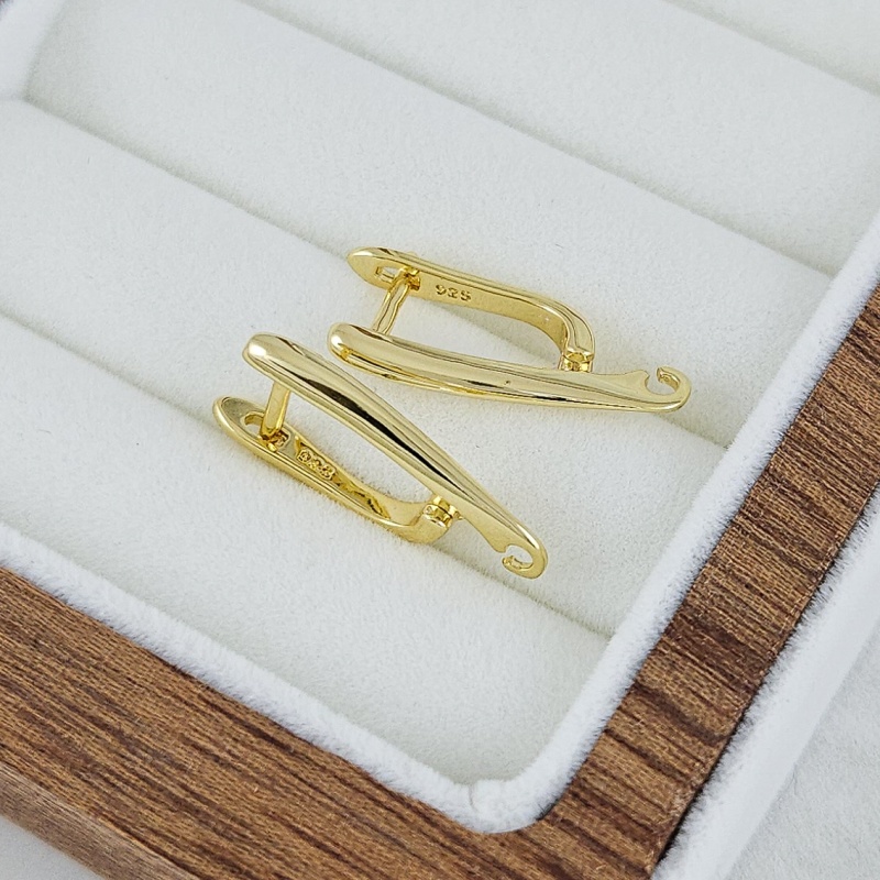 Швензы с английским замком 21.5х2.5 мм удлиненные, позолота 14К (5325-З) швензы для серег купить с доставкой по России | Интернет-магазин Viva Beads