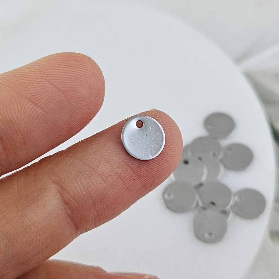 1 шт. Подвеска Круглая, шильдик 6 мм, нержавеющая сталь (10149-6) купить с доставкой по России | Интернет-магазин Viva Beads