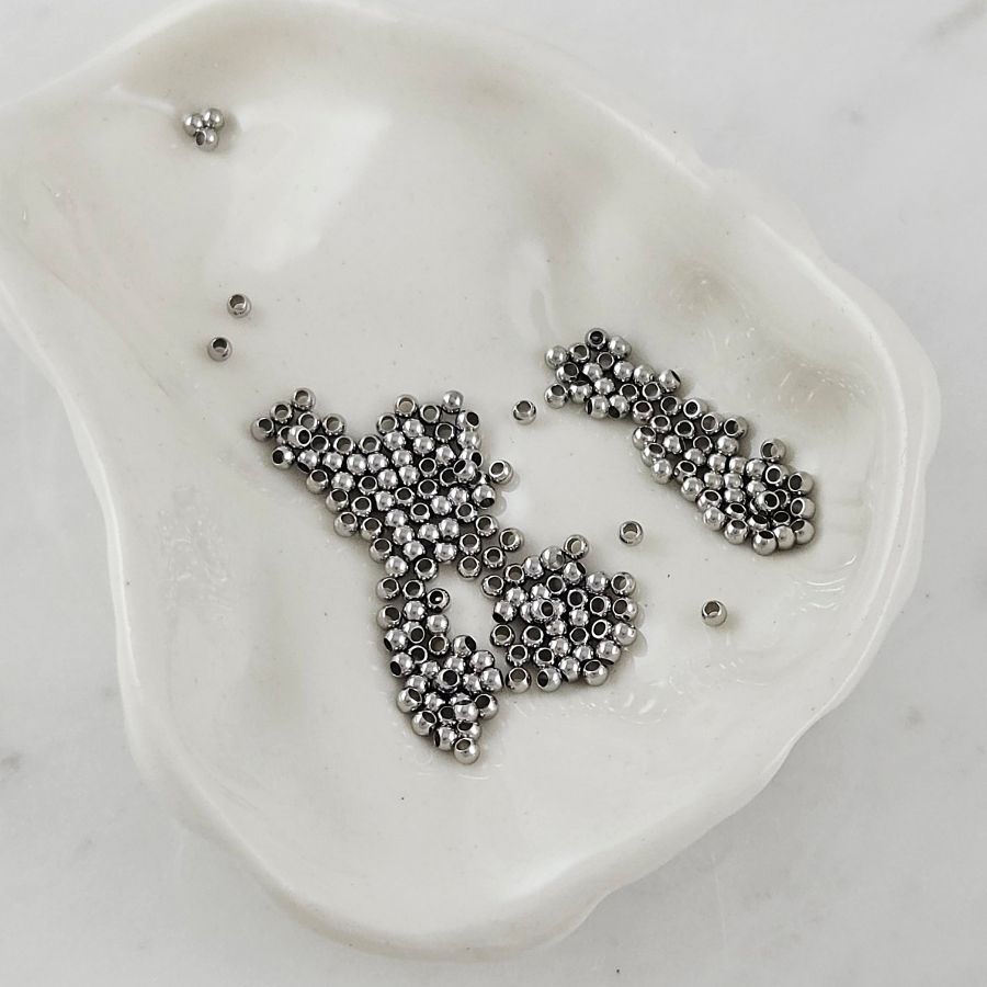 20 шт. Бусина разделитель  2x1.5 мм, нержавеющая сталь (6527) купить с доставкой по России | Интернет-магазин Viva Beads
