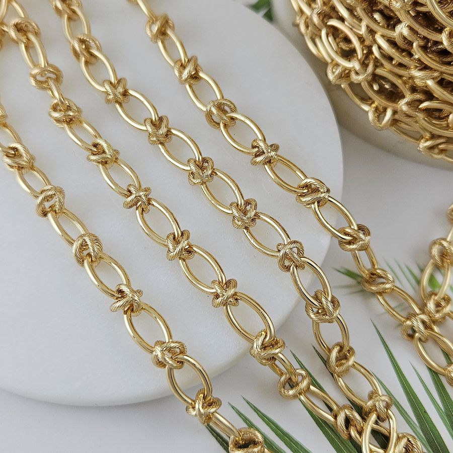 10 см Цепь овальная толщиной ок. 7 мм, позолота 14К (10003-З) купить в Воронеже  | Заказать в интернет-магазине Viva Beads
