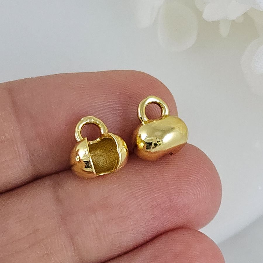 1 шт. Концевик зажимной 8.7х5.2 мм для шарика 4 - 4.5 мм, позолота 14К (10112-З) купить с доставкой по России | Заказать в интернет-магазине Viva Beads
