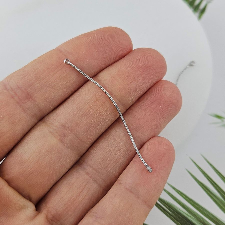 Коннектор цепочка 48x1 мм родиевое покрытие (3503) купить с доставкой по России | Интернет-магазин Viva Beads