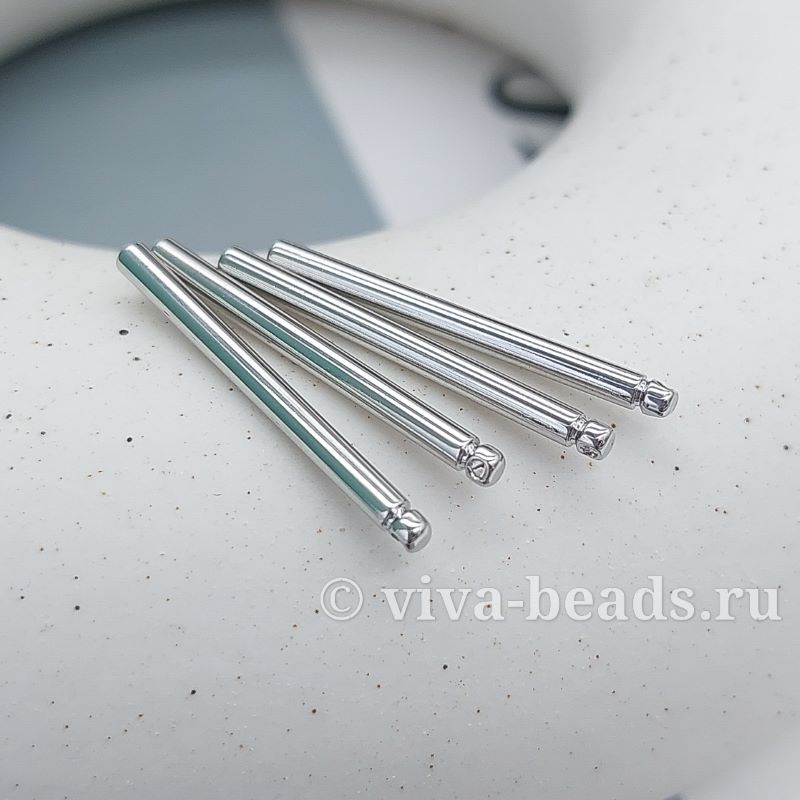 УЦЕНКА Подвеска палочка 25x2 мм родиевое покр. (3295-25-Р-УЦ) купить с доставкой по России | Интернет-магазин Viva Beads