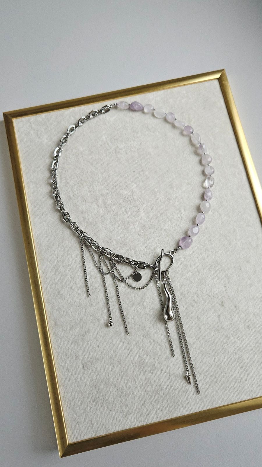 Aura: набор материалов для создания колье из аметиста (НАБОР-62)