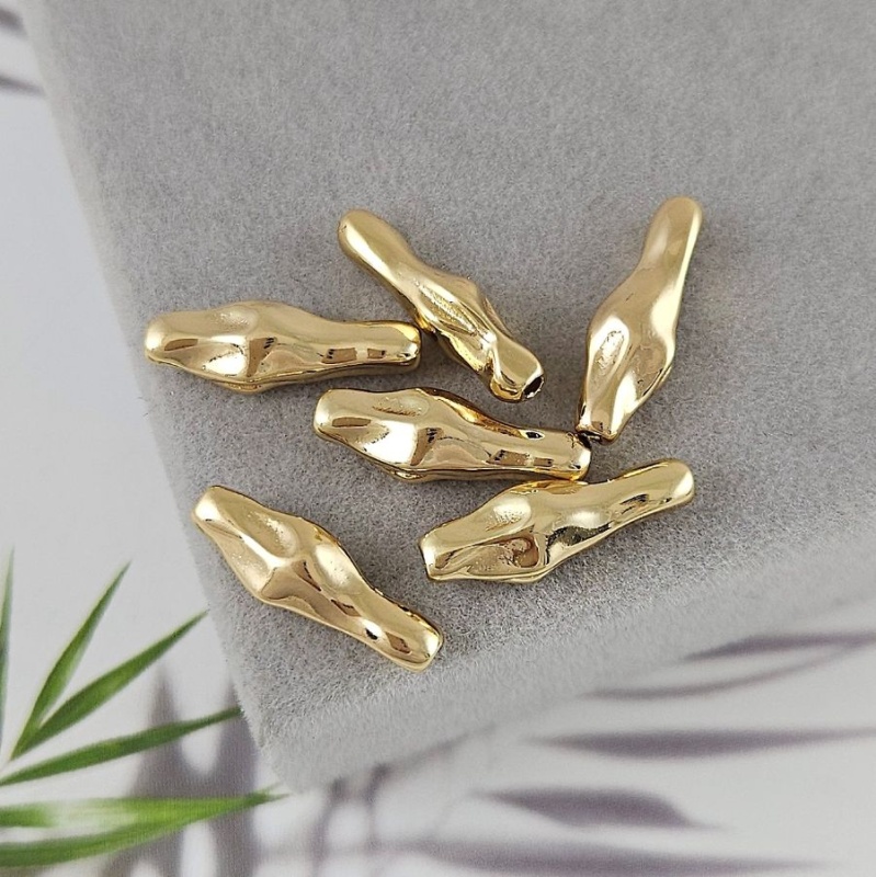 1 шт. Бусина разделитель 18x6х4.6 мм, позолота 14К, классический оттенок (6870-18-З/класс.) купить в Воронеже | Заказать в интернет-магазине Viva Beads
