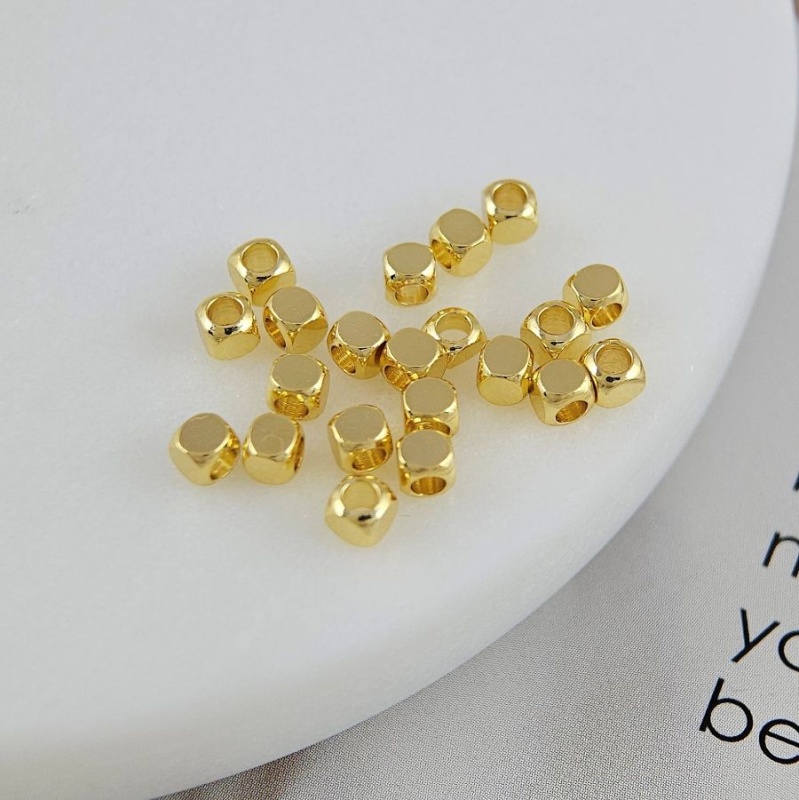 10 шт. Бусина разделитель куб 3 мм позолота 18К (8869-3-З) купить в Воронеже | Заказать в интернет-магазине Viva Beads
