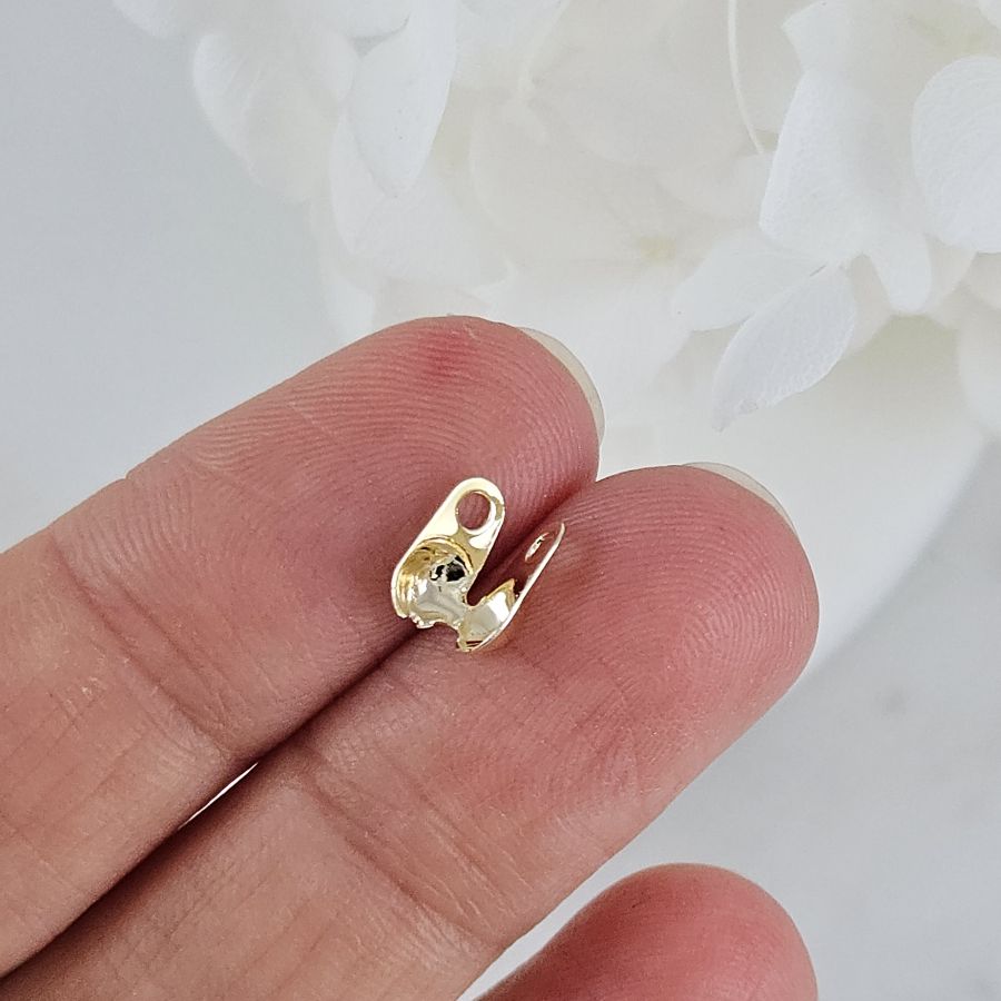 1 шт. Каллоты для цепочки из шариков до 3 мм позолота 14К (7913-З) купить с доставкой по России | Интернет-магазин Viva Beads