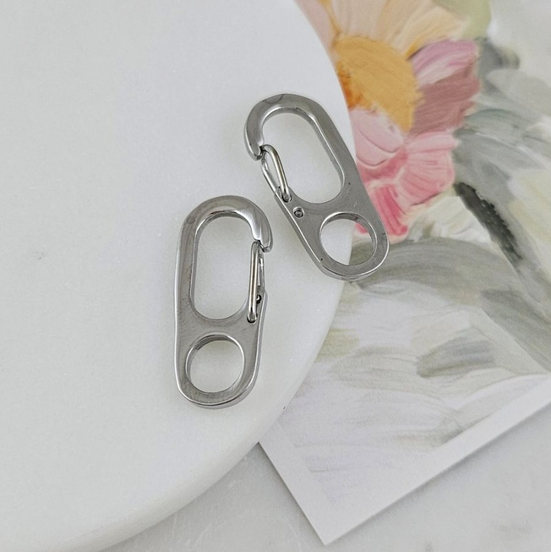 Замок карабин 27х12 мм, нержавеющая сталь (10137-27) замок для украшений купить с доставкой по России | Интернет-магазин Viva Beads