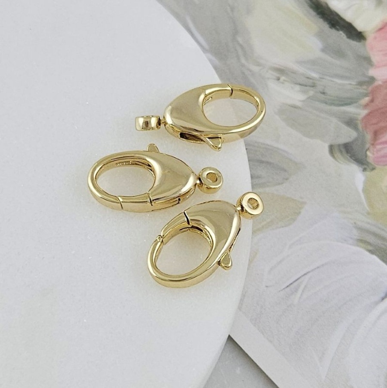 УЦЕНКА Замок карабин 20х10.8 мм позолота 14К (8387-З-УЦ)